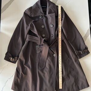 London Fog Black Label Trench with Blue Accent